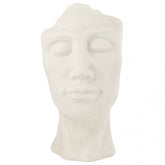 Bloempot David Klei Wit Large - Pot - J-Line - livinglovely.nl