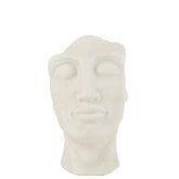 Bloempot David Klei Wit Small - Pot - J-Line - livinglovely.nl