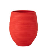 Bloempot Fiesta Keramiek Rood Large - Pot - J-Line - livinglovely.nl