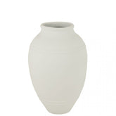 Bloempot Modern Terracotta Wit L60cmxB60cmxH90cm - Pot - J-Line - livinglovely.nl