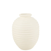 Bloempot Ovaal Terracotta Wit Large 66cm - Pot - J-Line - livinglovely.nl