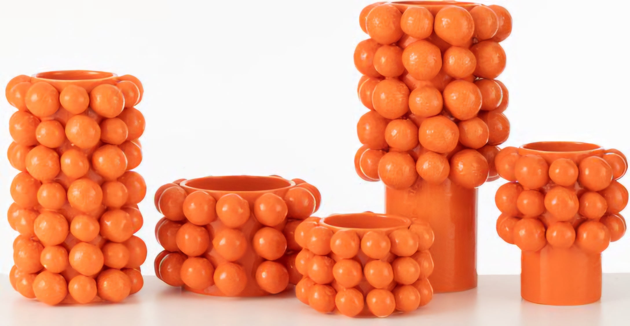 Bloempot Sinaasappels Keramiek Oranje Medium - Pot - J-Line - livinglovely.nl