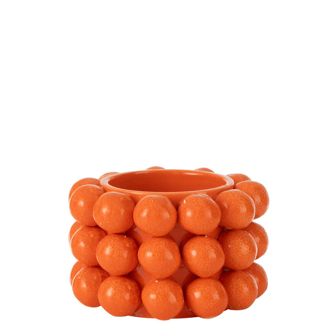 Bloempot Sinaasappels Keramiek Oranje Small - Pot - J-Line - livinglovely.nl