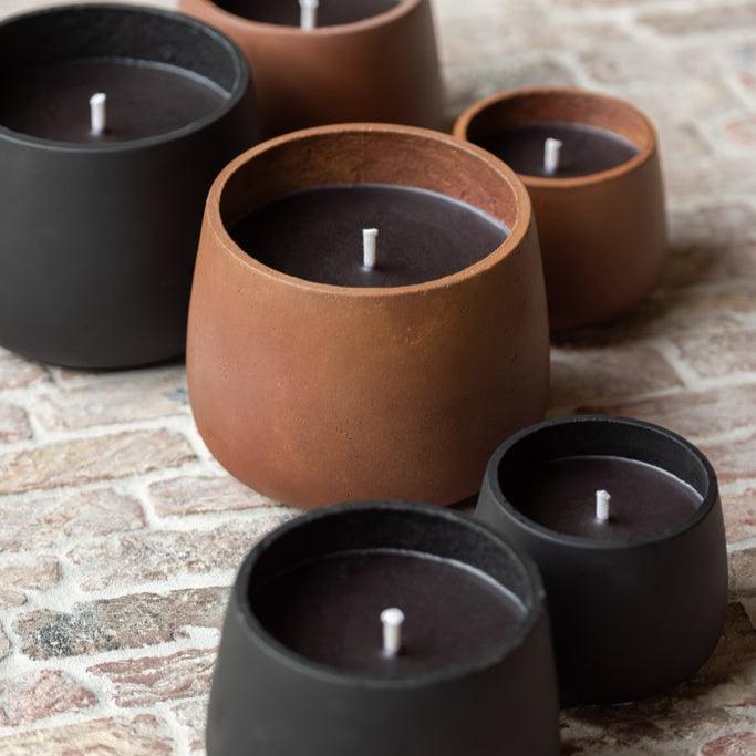 Buitenkaars Cement Bruin Medium - 31u - Buitenkaars - J-Line - livinglovely.nl