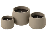 Buitenkaars Cyra Cement Grijs Large 48uur - Buitenkaars - J-Line - livinglovely.nl