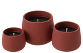 Buitenkaars Cyra Cement Rood Medium 18uur - Buitenkaars - J-Line - livinglovely.nl