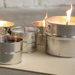 Buitenkaars Verfpot Ikoko Metaal/Was Muntgroen Large 135u - Buitenkaars - J-Line - livinglovely.nl