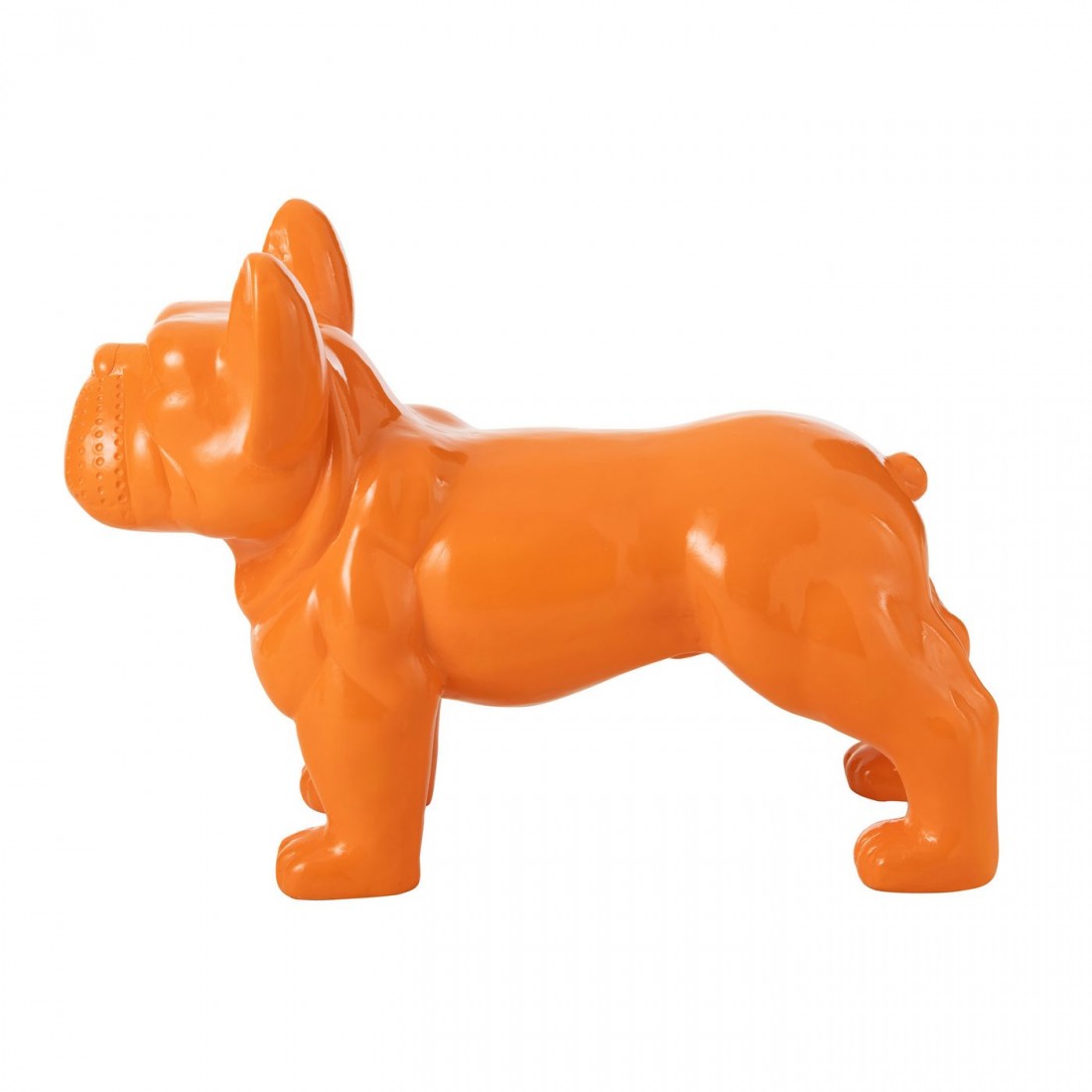 Bulldog Oranje L88cmxB38cmxH63 J-Line - Beeld - J-Line - livinglovely.nl