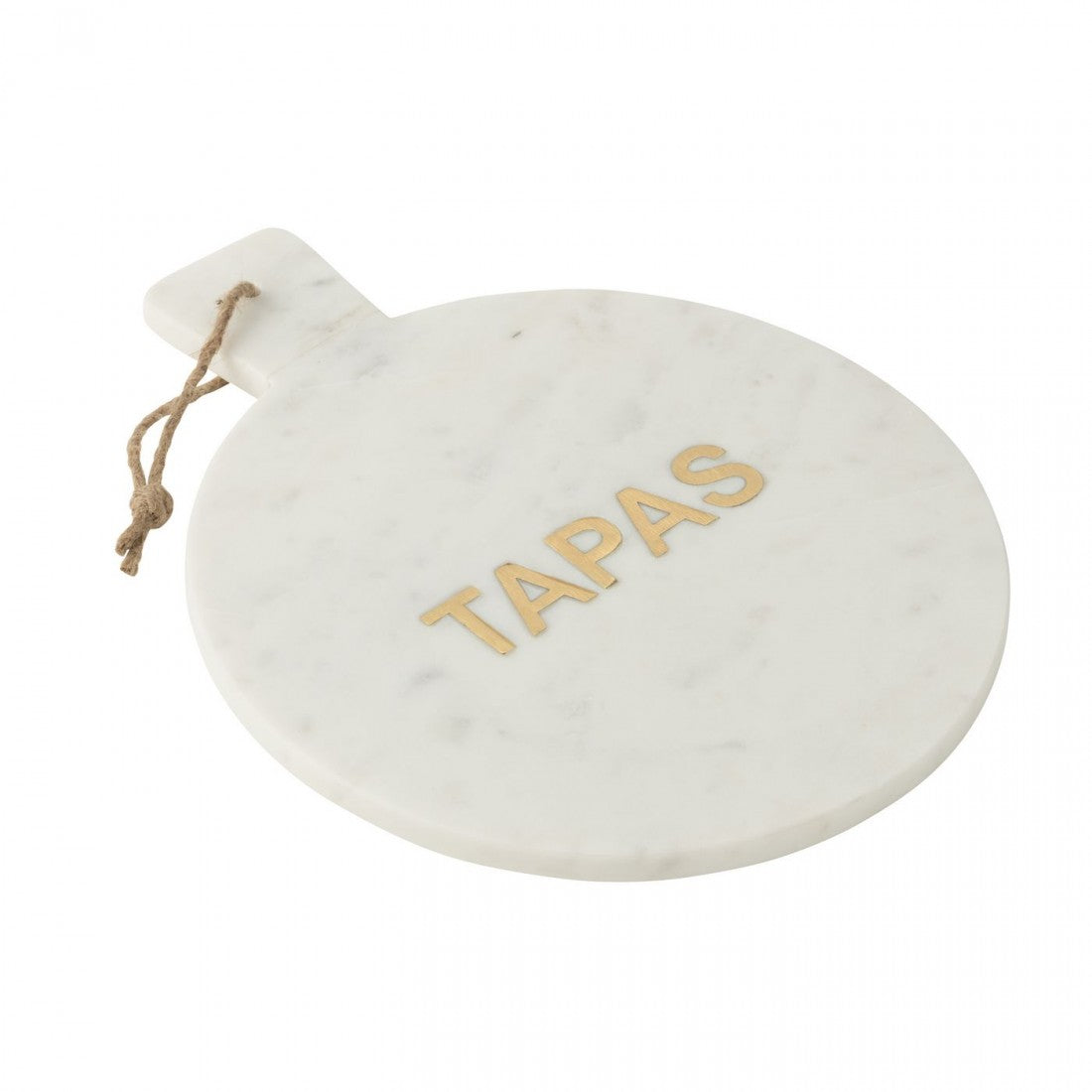 Bundel Luxe Marmeren Tapasplank en Onderzetters – Wit met Goud - Keukenaccessoire - J-Line - livinglovely.nl