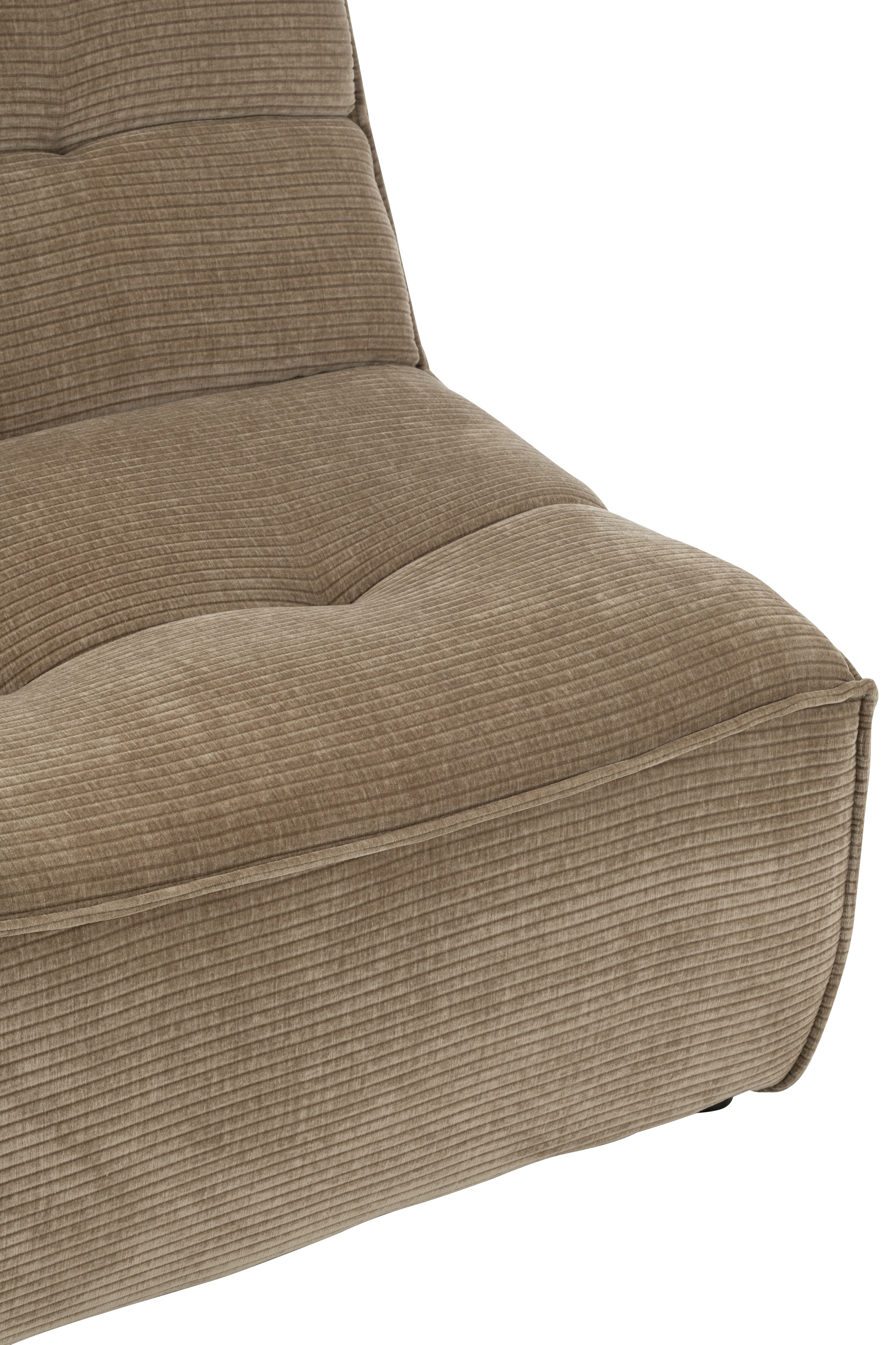 Chair Grid Poplar Wood/Foam Dark Taupe - - J-Line - livinglovely.nl