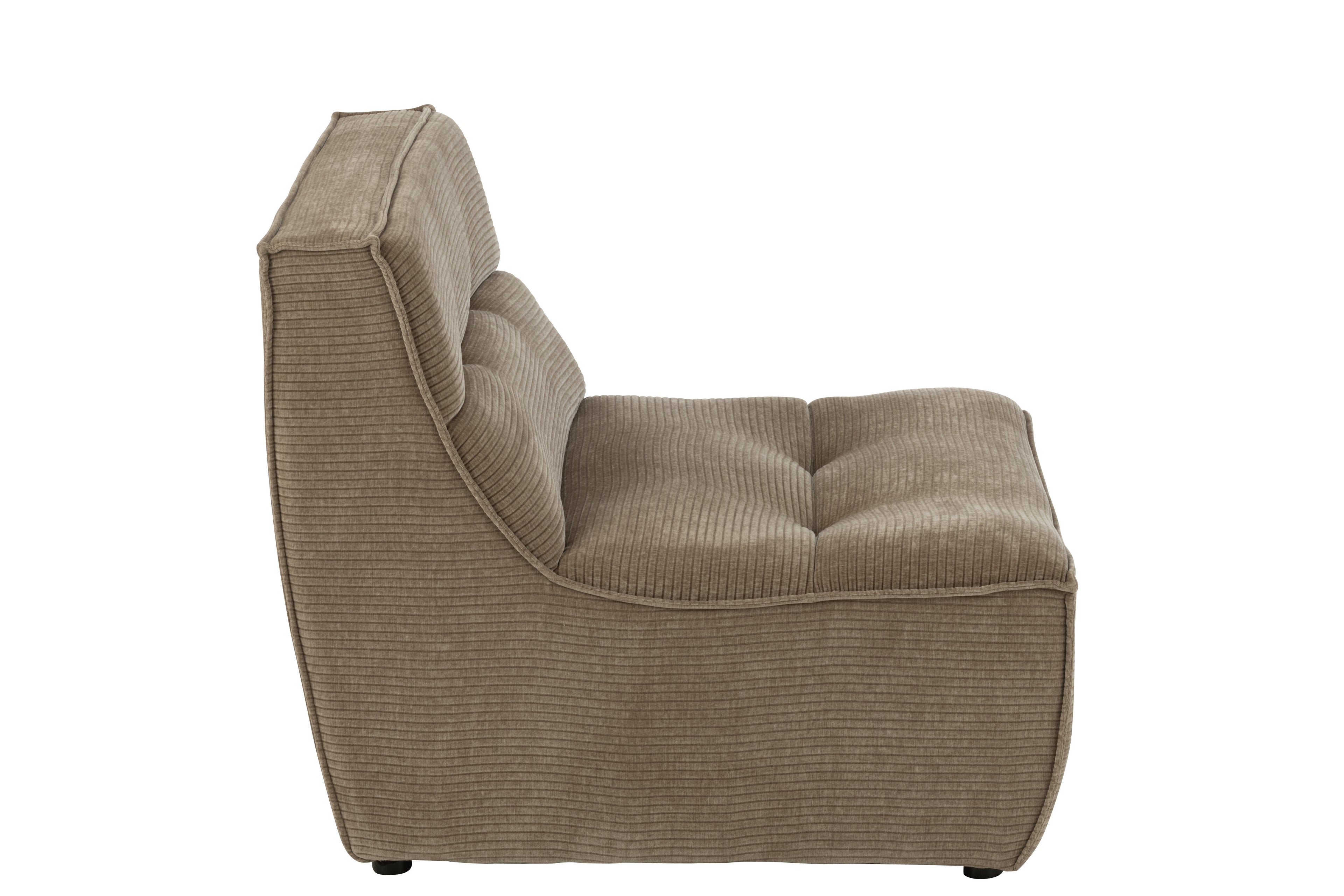 Chair Grid Poplar Wood/Foam Dark Taupe - - J-Line - livinglovely.nl