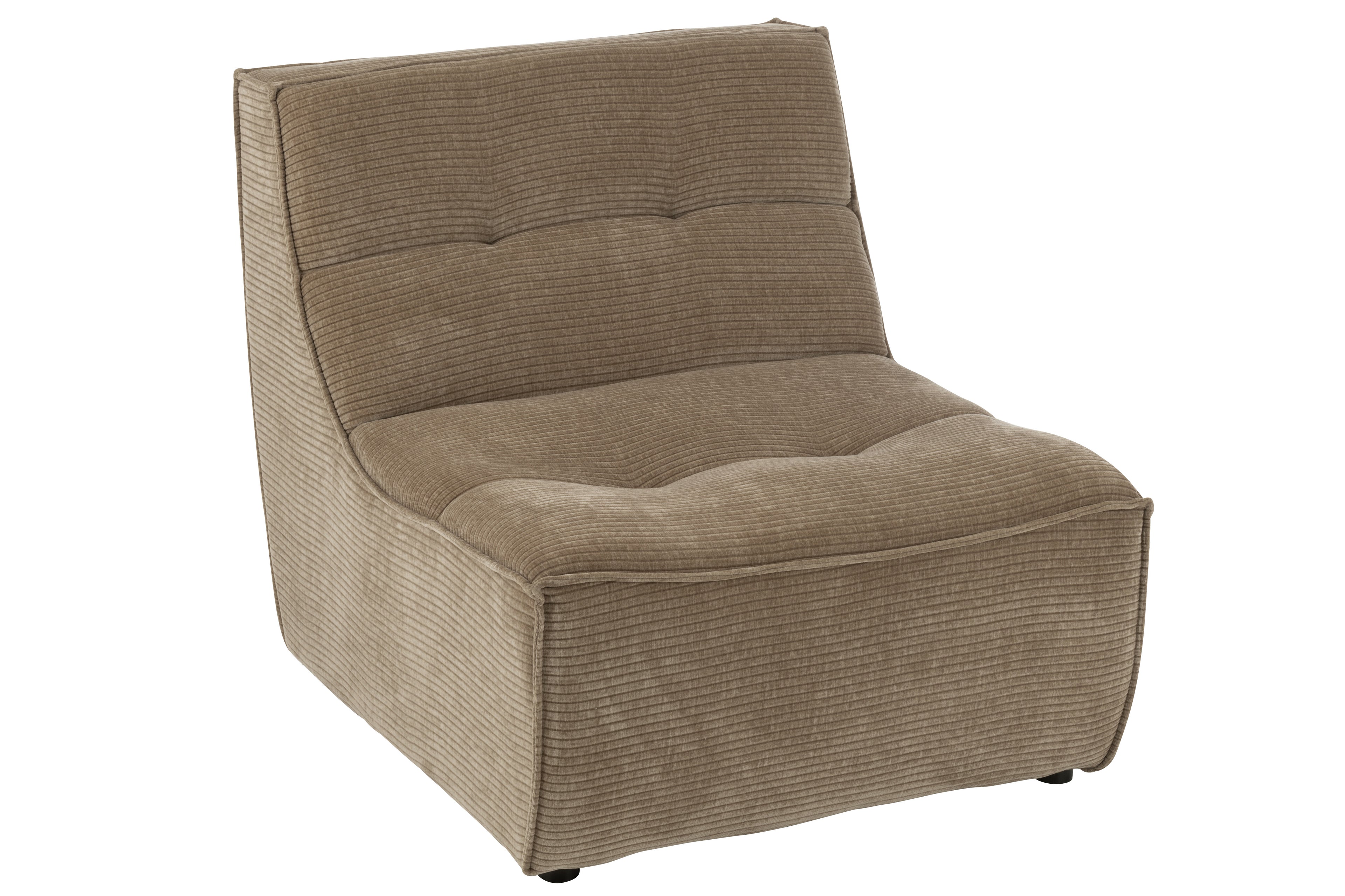 Chair Grid Poplar Wood/Foam Dark Taupe - - J-Line - livinglovely.nl