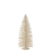 Christmas Tree Deco Glitters Wood White Large - - J-Line - livinglovely.nl