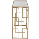 Console Lijnen Metaal/Glas Goud - Sidetable - J-Line - livinglovely.nl