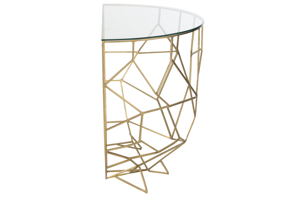 Console Moza Metaal/Glas Goud J-Line