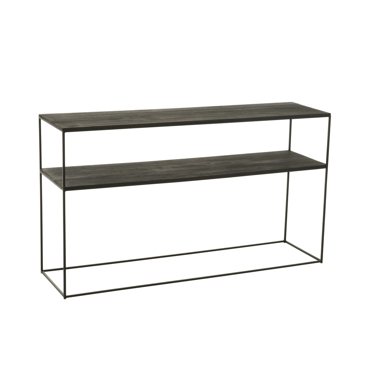 Console Rechthoek Gerecycled Hout/Metaal Zwart J-Line