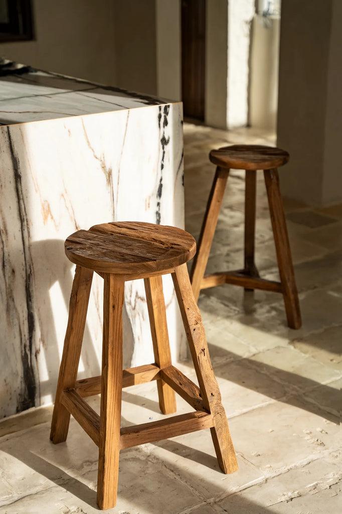 De Shibori Barkruk - Naturel - Barkruk - Bazar Bizar - livinglovely.nl