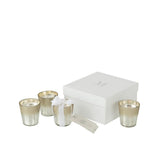 Doos 4 Geurkaars Deluxe Glas Zilver 21uur - Geurkaars - J-Line - livinglovely.nl