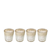 Doos 4 Geurkaars Deluxe Glas Zilver 21uur - Geurkaars - J-Line - livinglovely.nl