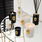 Doos Van 3 Geurkaarsen Doodskop Nuit Noir 16uur - Geurkaars - J-Line - livinglovely.nl