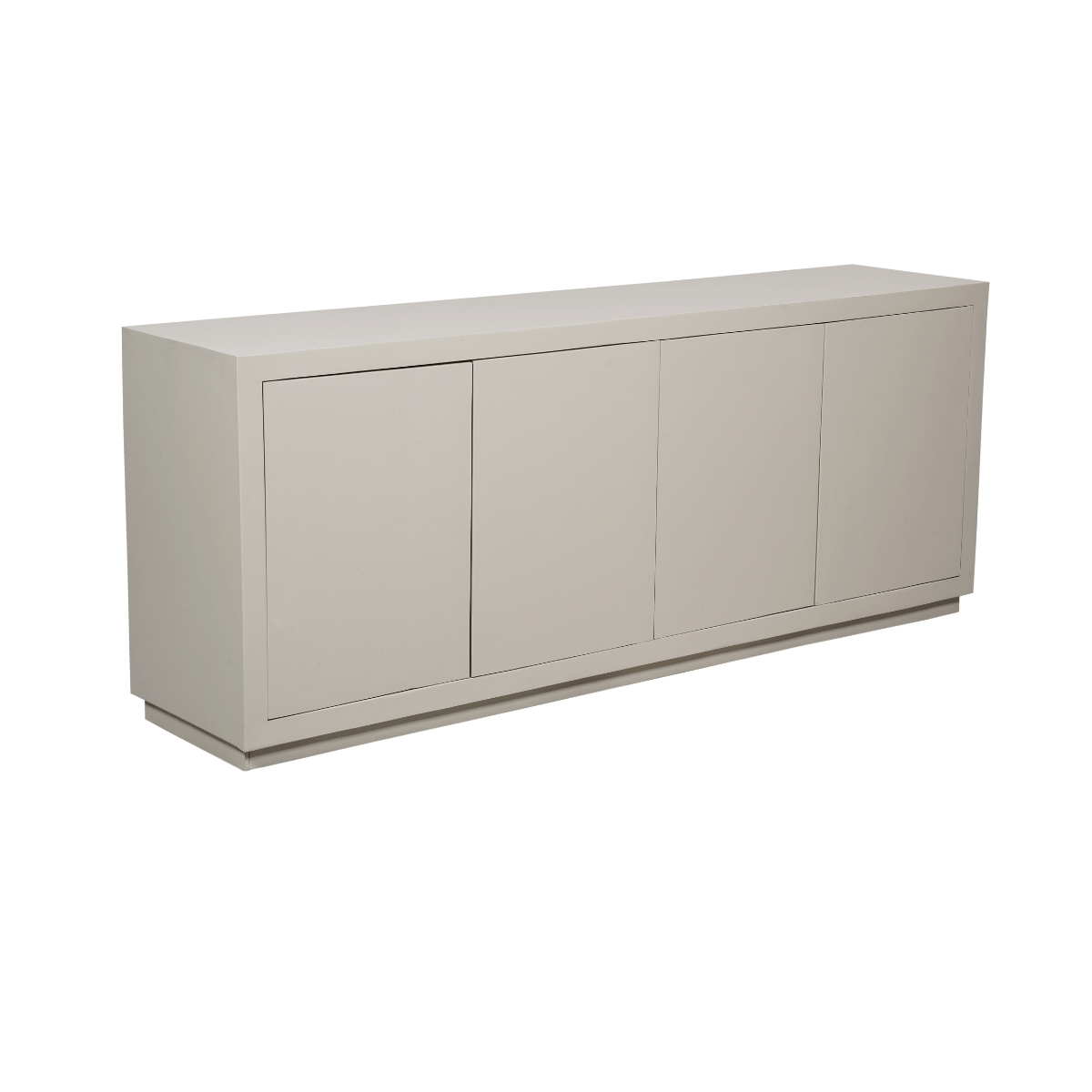 Close-up van de houtnerf in de zandkleurige afwerking van het Dressoir Brussel van Starfurn