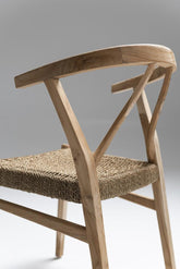 Eetkamerstoel Alis Teak Hout Naturel - Eetkamerstoel - J-Line - livinglovely.nl