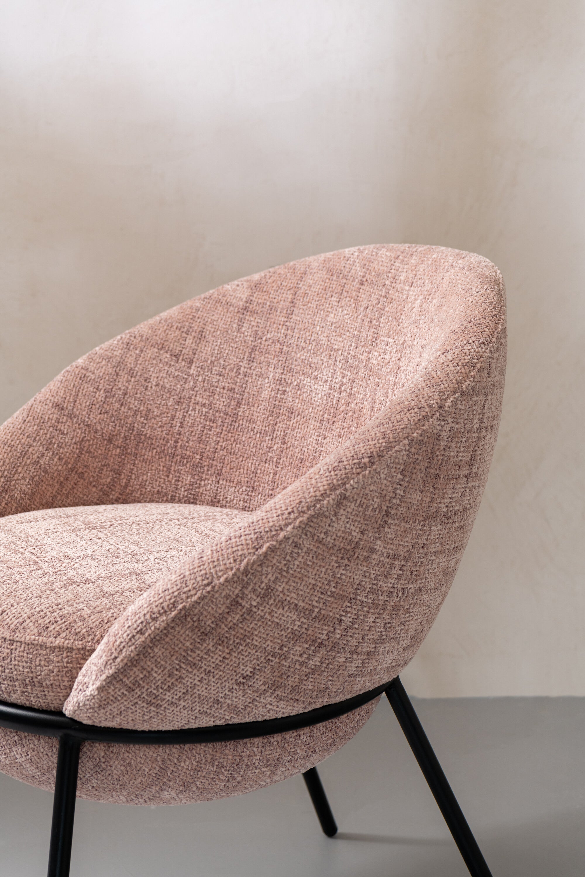 Eetkamerstoel Napoli Licht Roze- J-Line - Eetkamerstoel - J-Line - livinglovely.nl