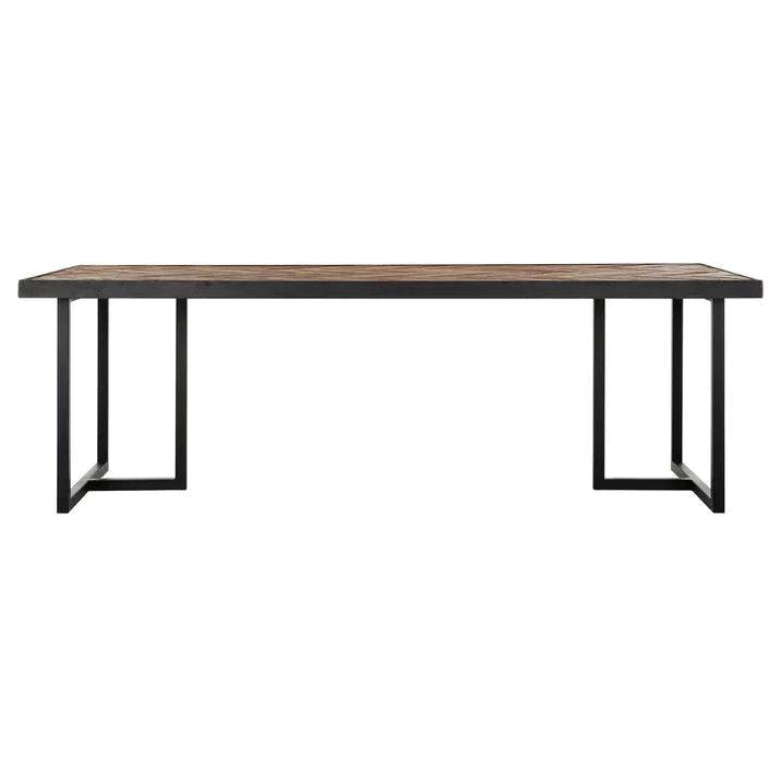 Eetkamertafel Criss Cross van DTP Home, onderstel en blad van opzij gezien