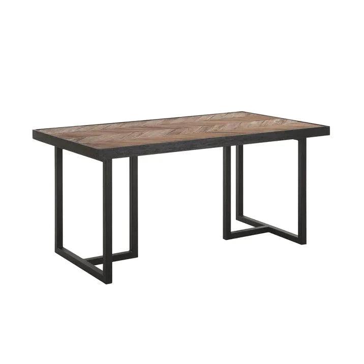 Eetkamertafel Criss Cross van DTP Home, hoek van de tafel in close-up