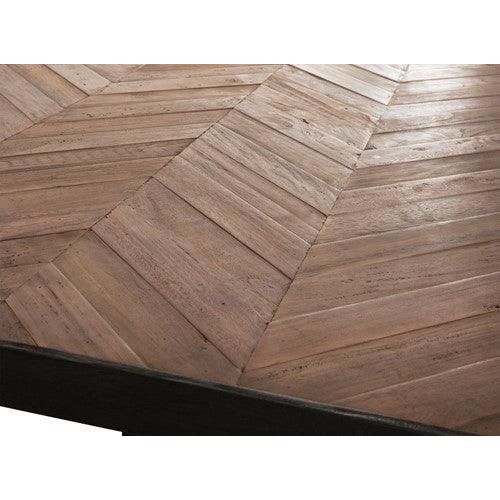 Eetkamertafel Criss Cross 240cm van DTP Home, maatschets met de afmetingen