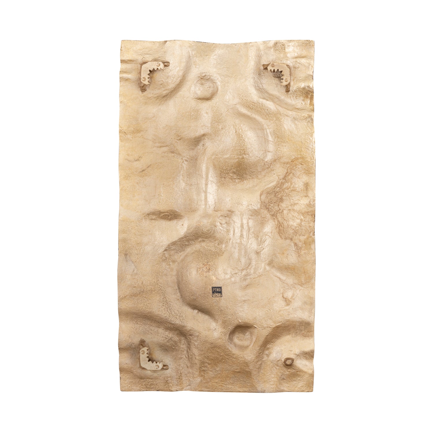 Eogan Gold Casted Alu Wall Panel Rough Rec PTMD - Wandpaneel - PTMD - livinglovely.nl