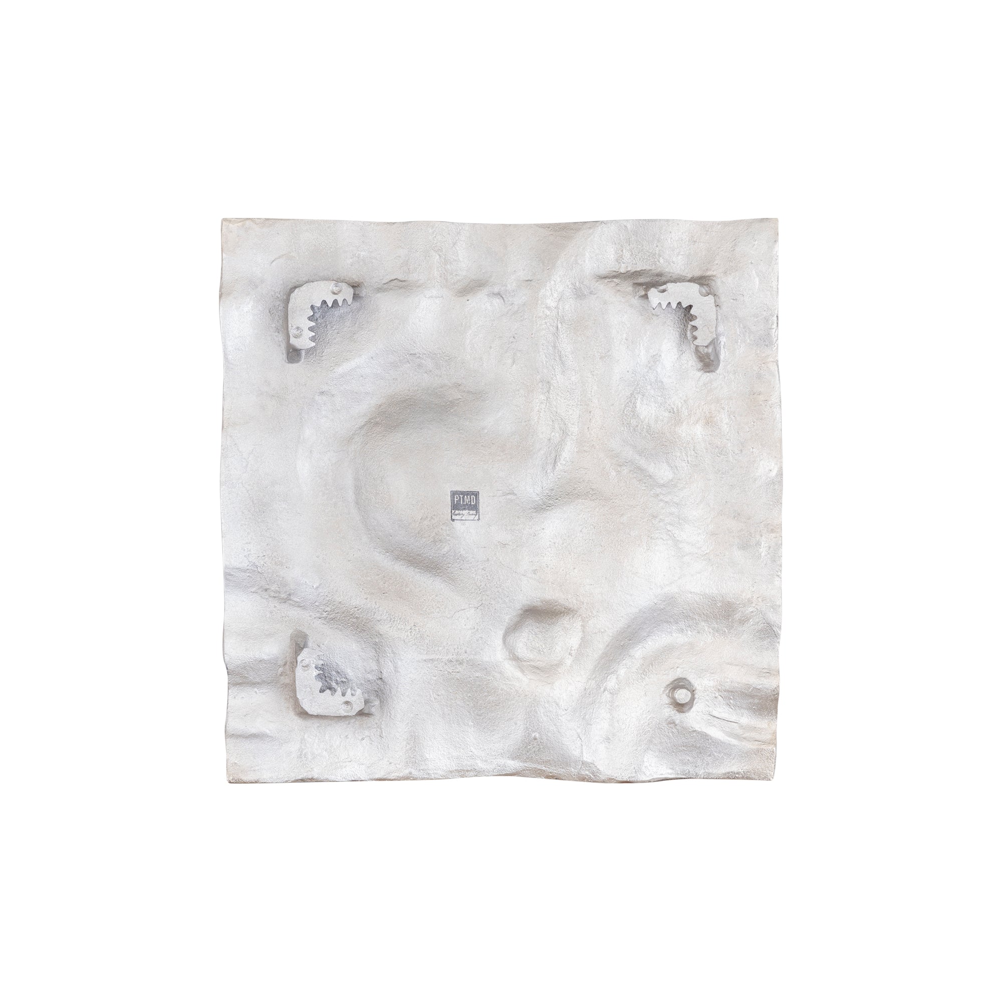 Eogan Gunmetal Casted Alu Wall Panel Rough Square 50x50cm PTMD - Wandpaneel - PTMD - livinglovely.nl