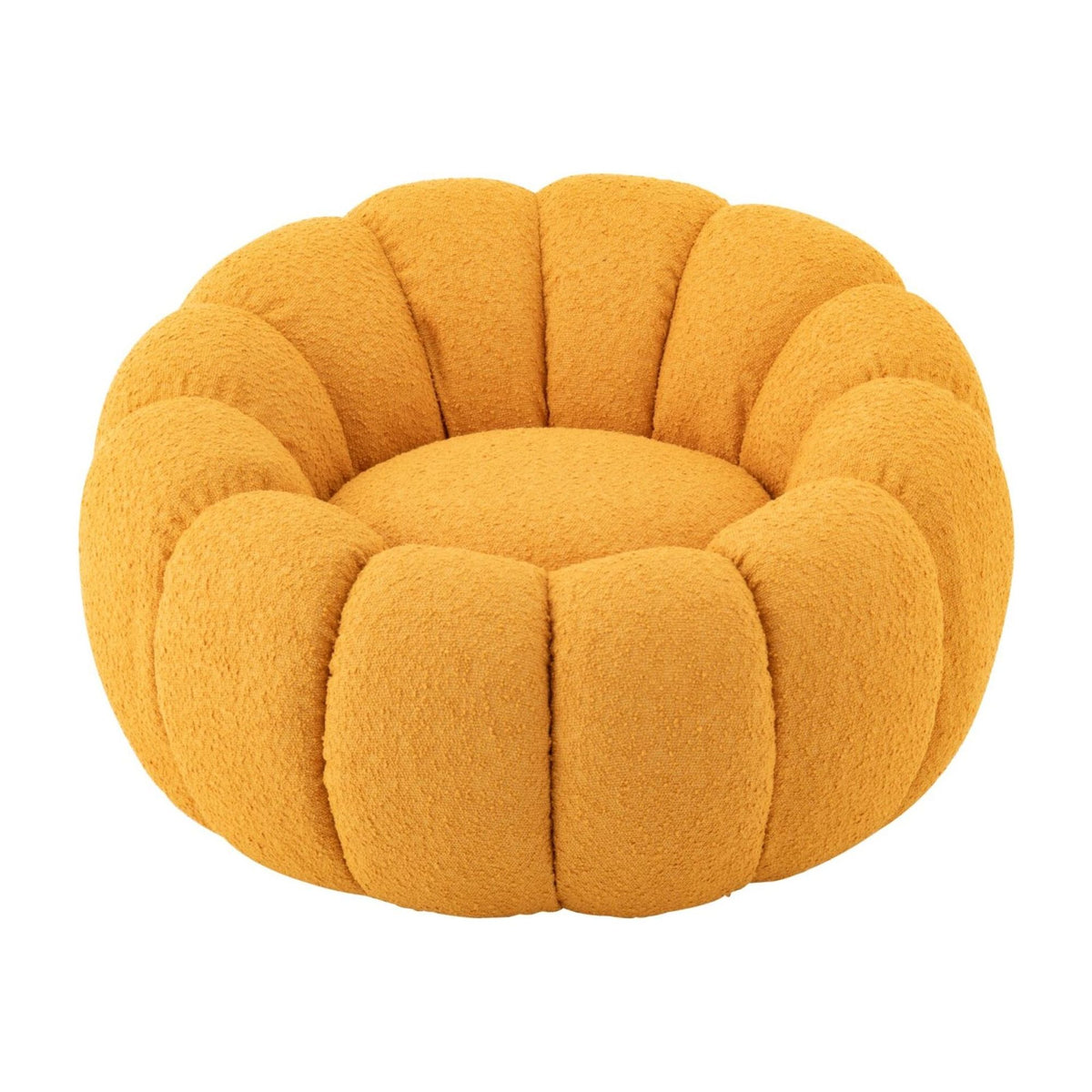 Fauteuil Flower Schuim Mosterdgeel J-Line