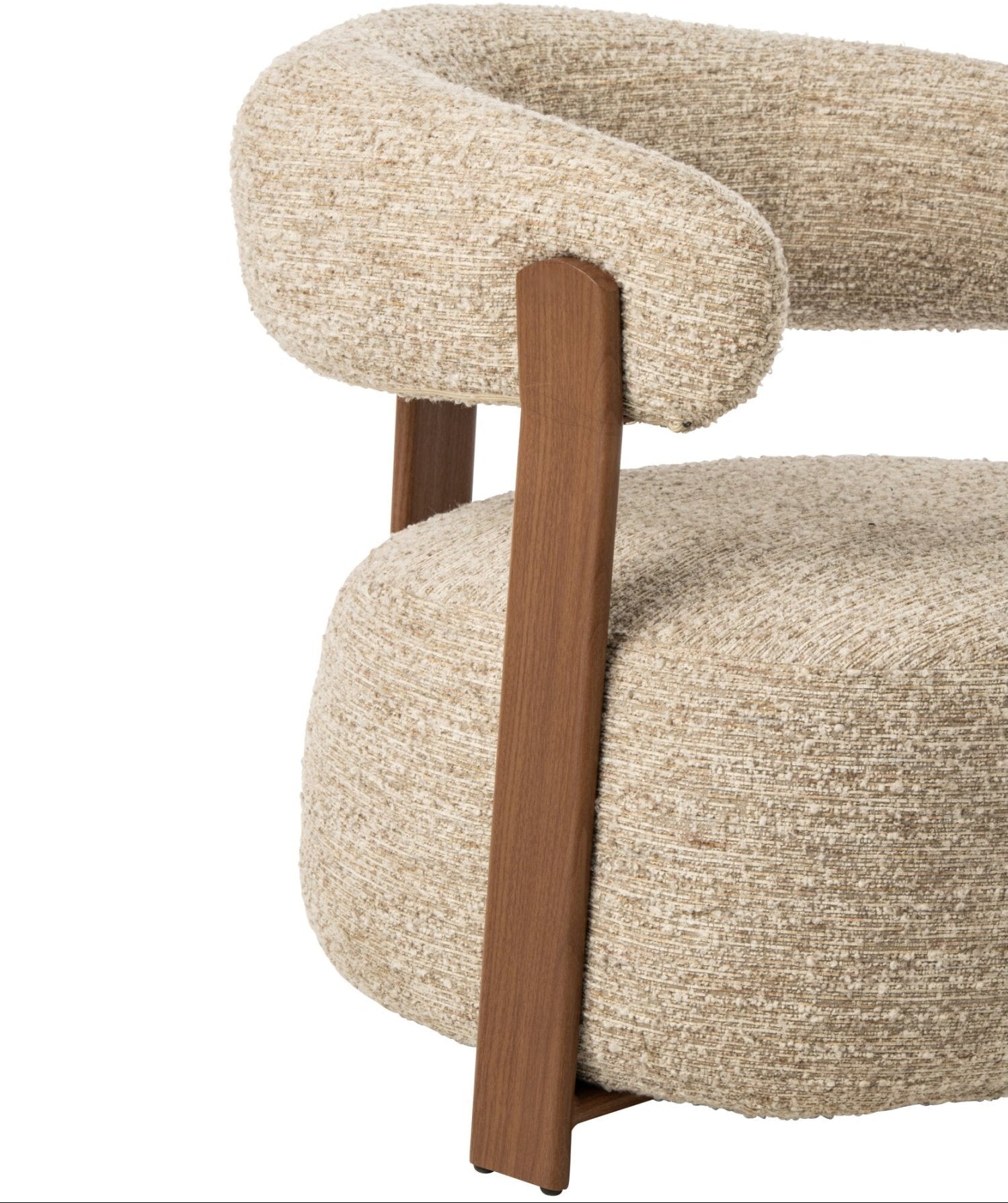Fauteuil Schuim Ecru van J-Line, achtste weergave van de ecru fauteuil