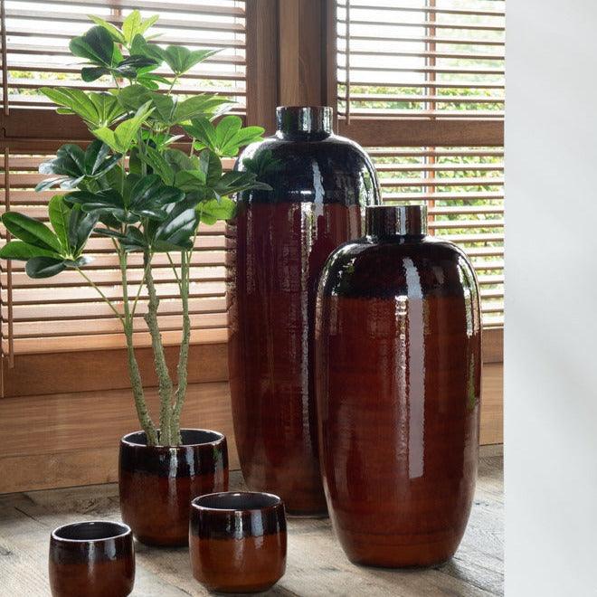 Geldboom In Pot Plastiek Groen Small - Kunstplant - J-Line - livinglovely.nl