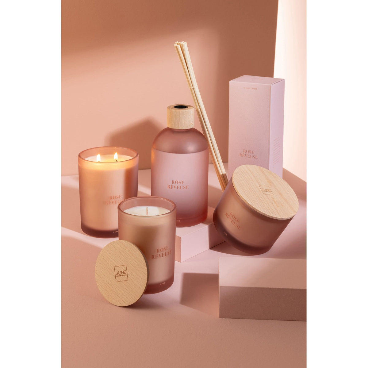 Geurkaars Accords Essentiels Rose Rêveuse 38 Uur