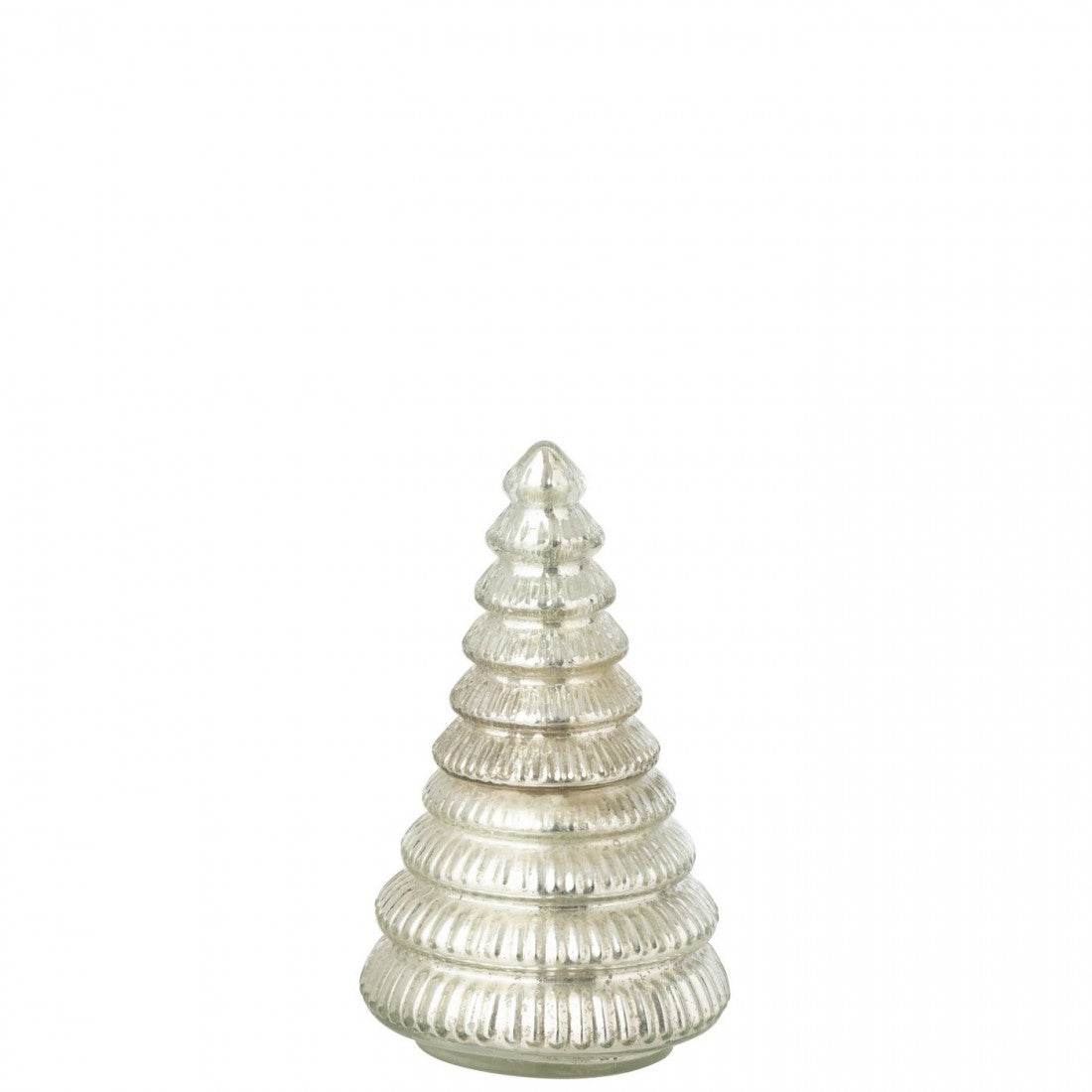 Geurkaars Boom Geribbeld Glas Zilverkleurig Small J-Line