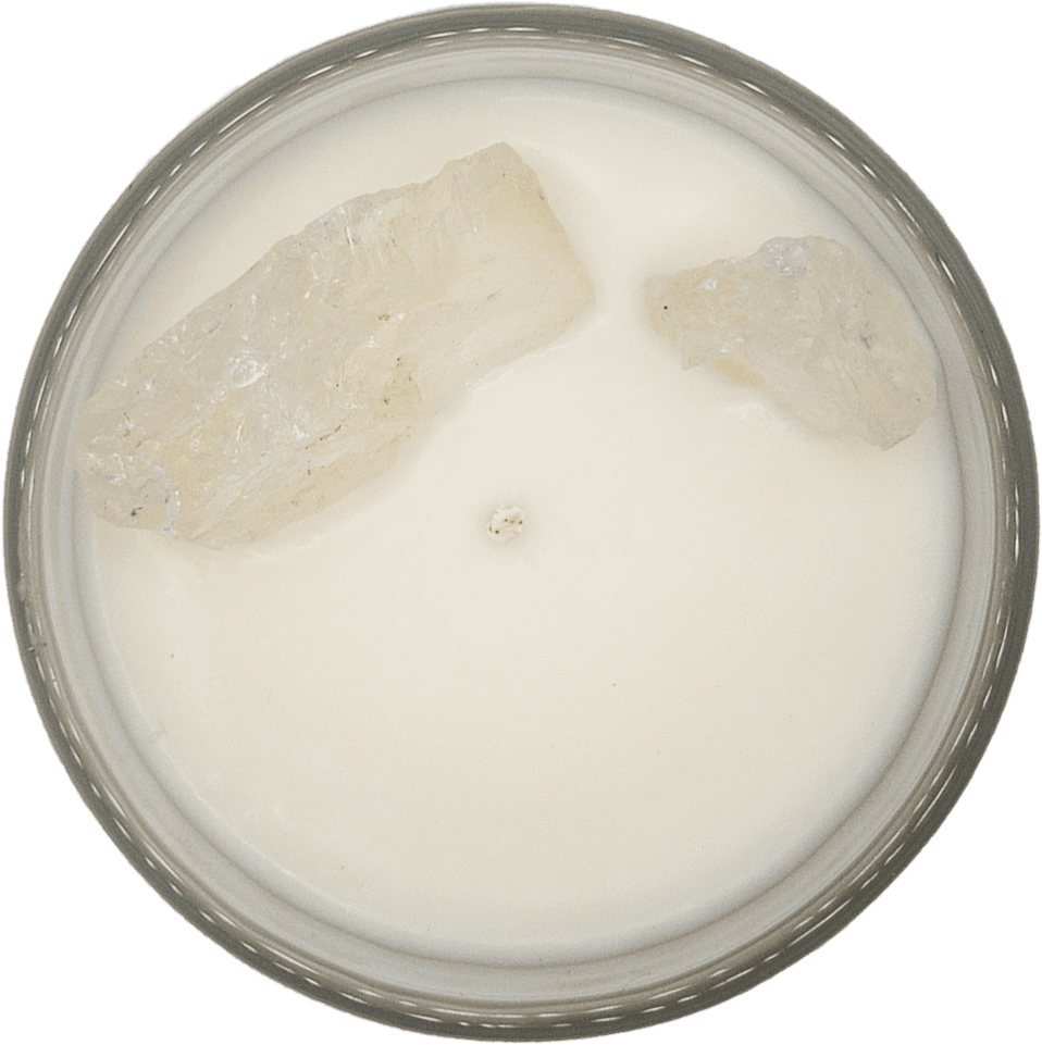 Geurkaars Calm Your Soul met Edelsten Incl Spotify Playlist - Geurkaars - De Scent - livinglovely.nl