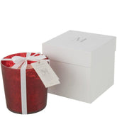 Geurkaars Deluxe Glas Rood Medium 80uur - Geurkaars - J-Line - livinglovely.nl