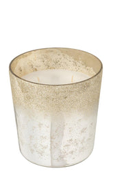 Geurkaars Deluxe Glas Zilver Large 140uur - Geurkaars - J-Line - livinglovely.nl
