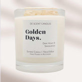 Geurkaars Golden Days met Edelstenen Incl Spotify Playlist - Geurkaars - De Scent - livinglovely.nl