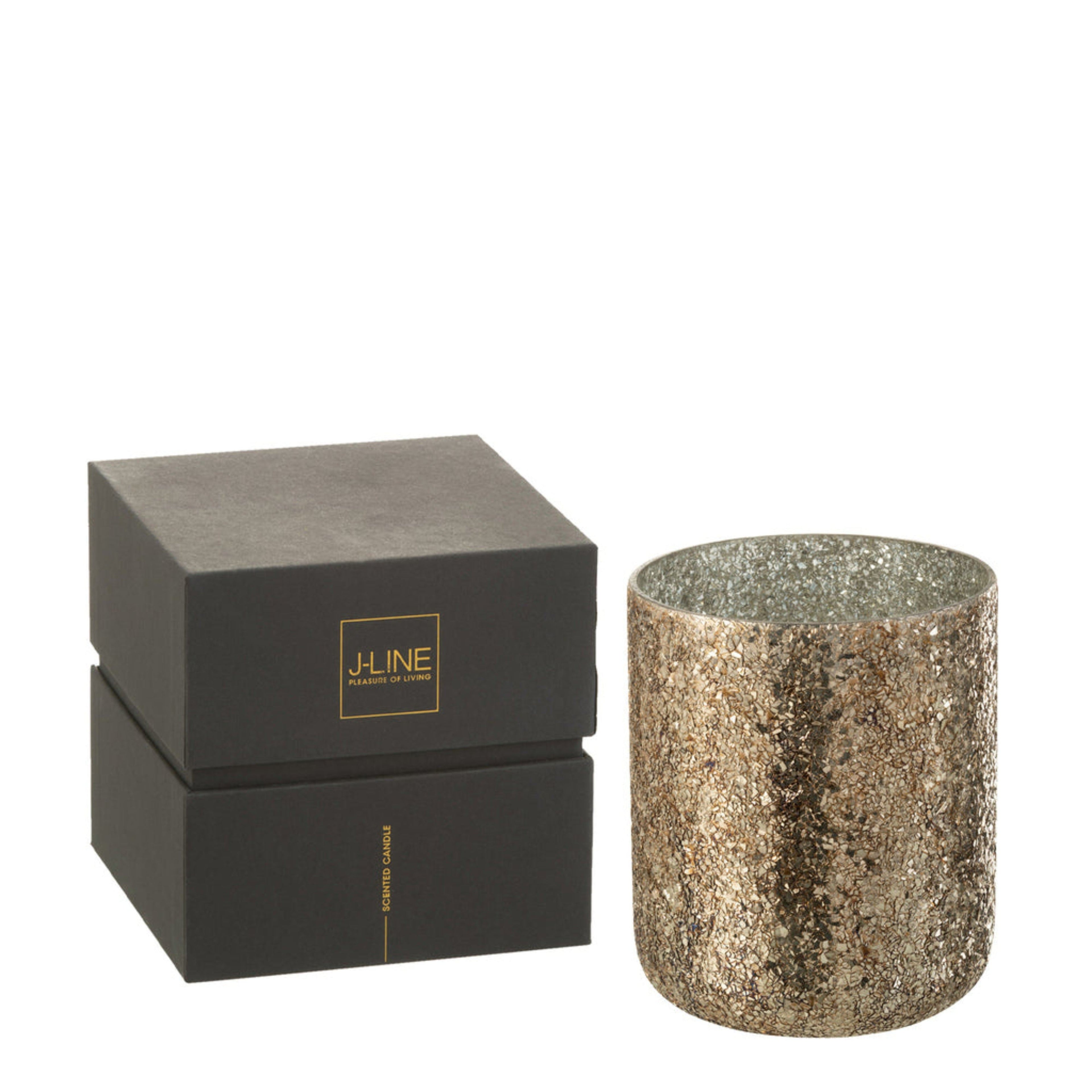 Geurkaars Luxuria Brons Extra Large 120H - Geurkaars - J-Line - livinglovely.nl