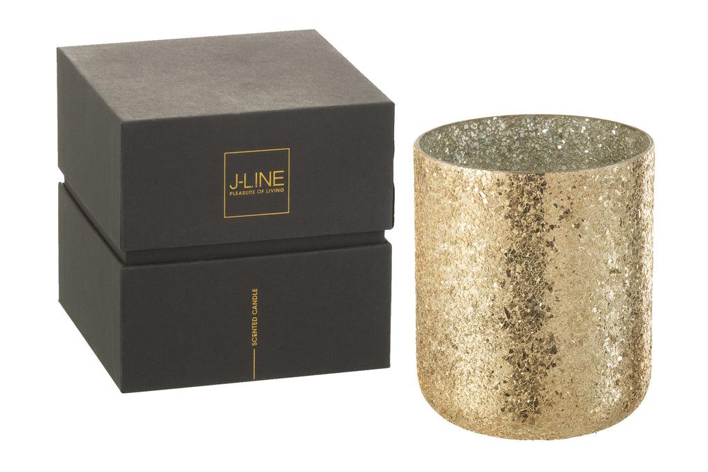 Geurkaars Luxuria Goud Extra Large J-Line - 120 Uur - Geurkaars - J-Line - livinglovely.nl