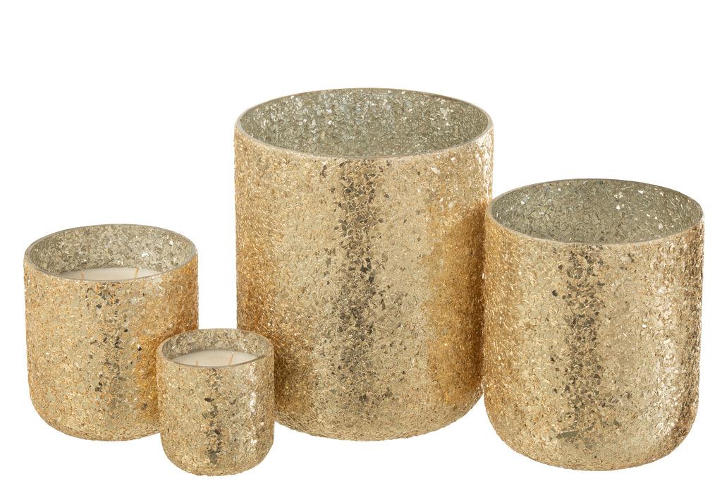 Geurkaars Luxuria Goud Extra Large J-Line - 120 Uur - Geurkaars - J-Line - livinglovely.nl