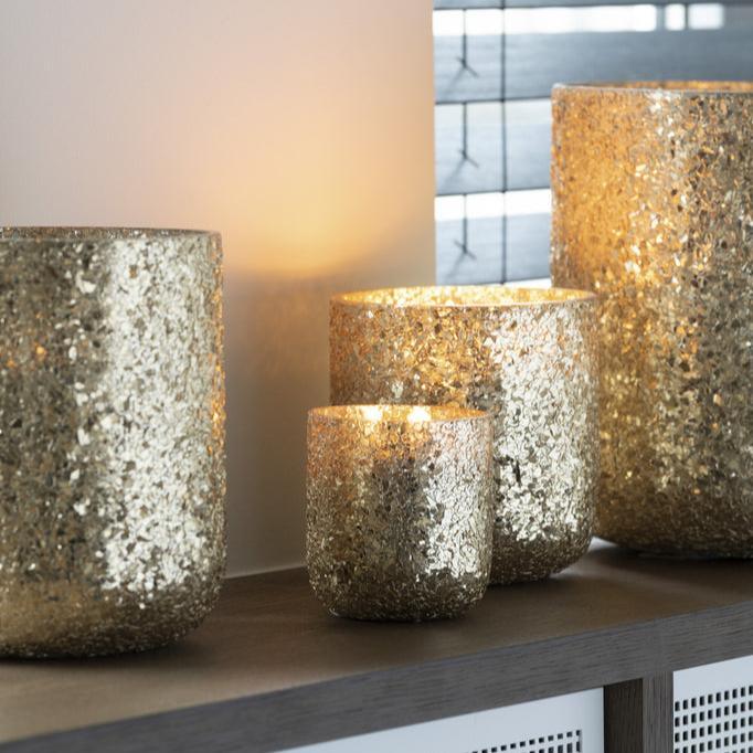 Geurkaars Luxuria Goud Extra Large J-Line - 120 Uur - Geurkaars - J-Line - livinglovely.nl