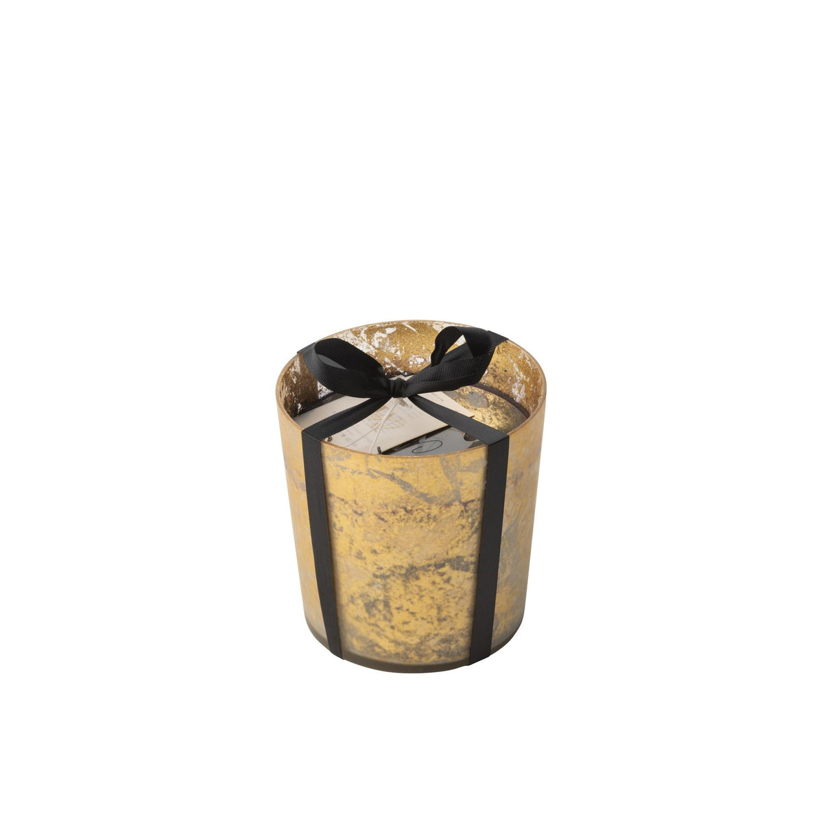 Geurkaars M-Chic Glas Goud/Zwart Medium-80u