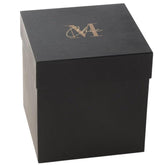 Geurkaars M-Chic Glas Goud/Zwart Large-140u - Geurkaars - J-Line - livinglovely.nl