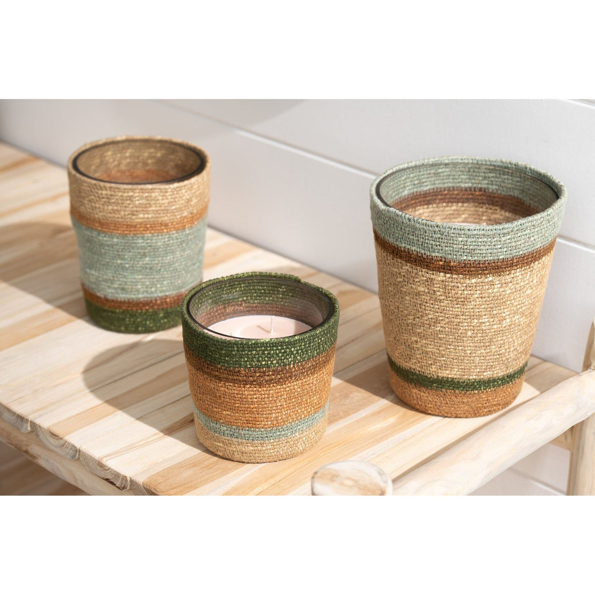 Geurkaars Mand Beige Large - 75 Uur