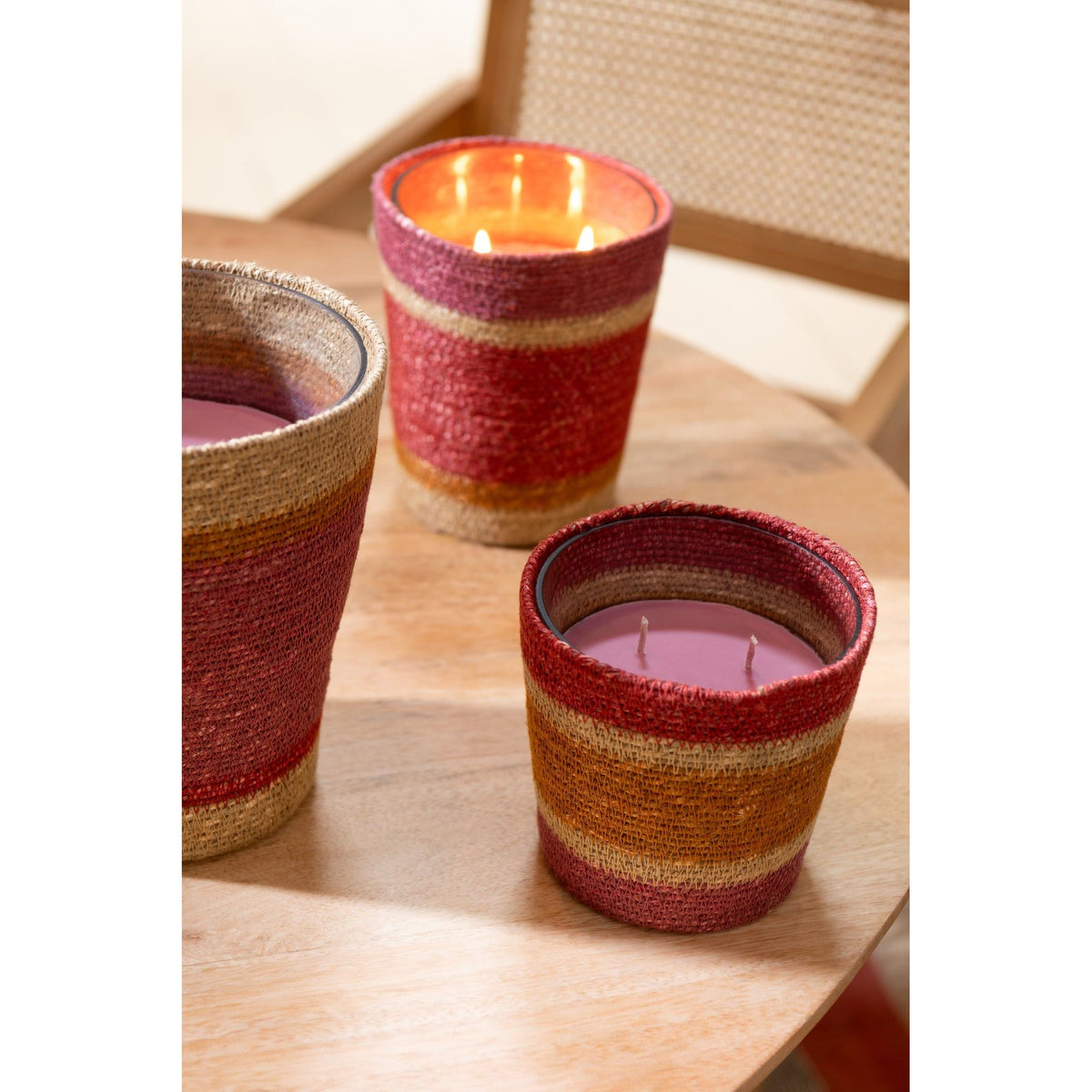 Geurkaars Mand Wax Bordeaux Large - 75 Uur