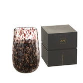 Geurkaars Mia Zwart/Mix Glas Large 230uur - Geurkaars - J-Line - livinglovely.nl